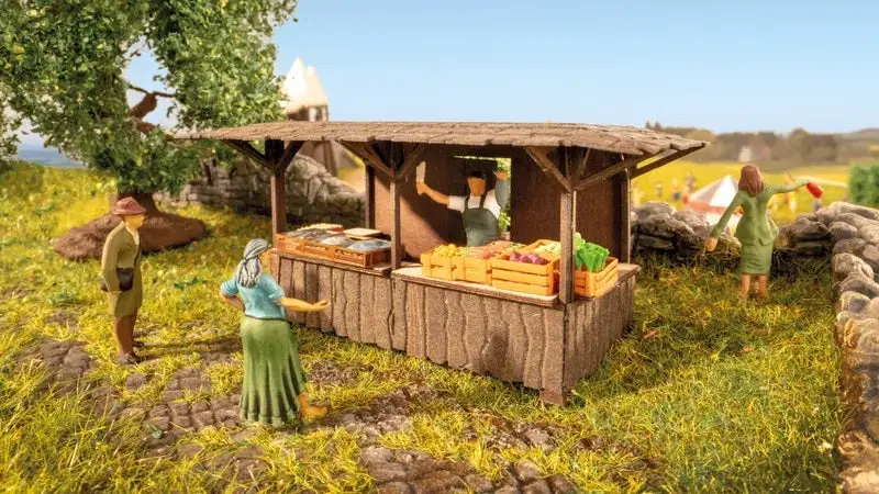Noch 14384 - Laser-Cut Minis - Medieval Stall (Ho Scale) 1