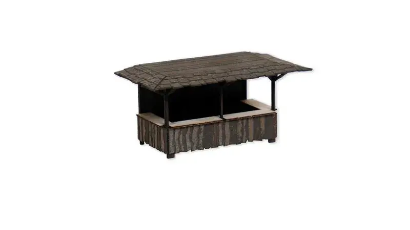 Noch 14384 - Laser-Cut Minis - Medieval Stall (Ho Scale) 2