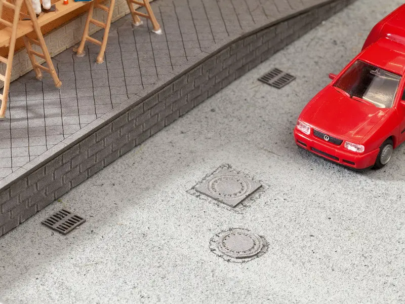 Noch 14632 - Laser-Cut Minis - Drain Covers And Gully 25Pc (N Scale) 1