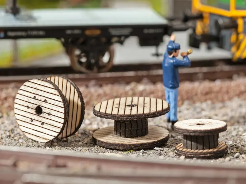 Noch 14638 - Laser-Cut Minis - Cable Rolls (N Scale) 1