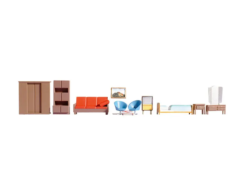 Noch 14832 - Furniture - Bedroom & Living Room (Ho Scale) 1