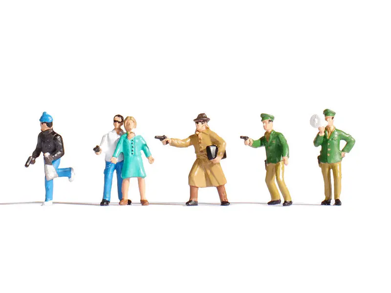 Noch 15096 - Figure Set - Gangsters & Policemen (Ho Scale) 1