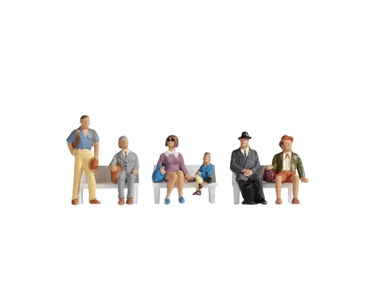 Noch 15240 - Figure Set - Passengers (Without Benches) (Ho Scale) 1