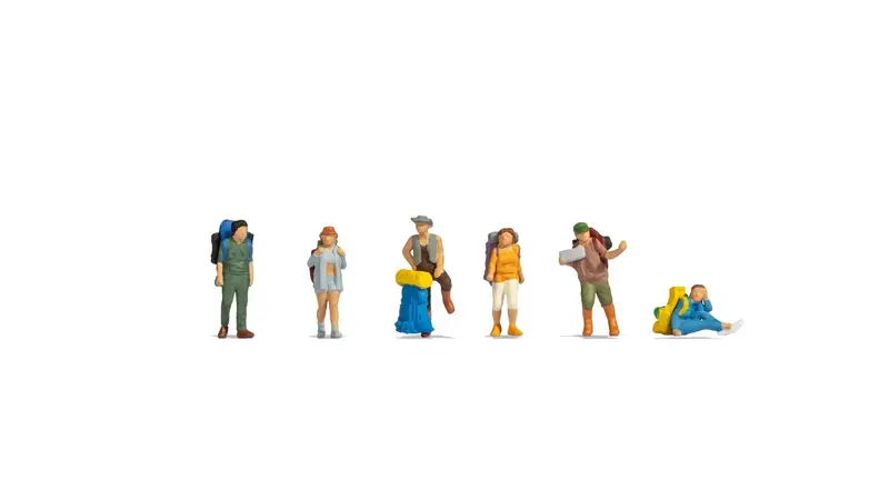 Noch 15247 - Figure Set - Backpackers And Hitchhikers (Ho Scale) 1