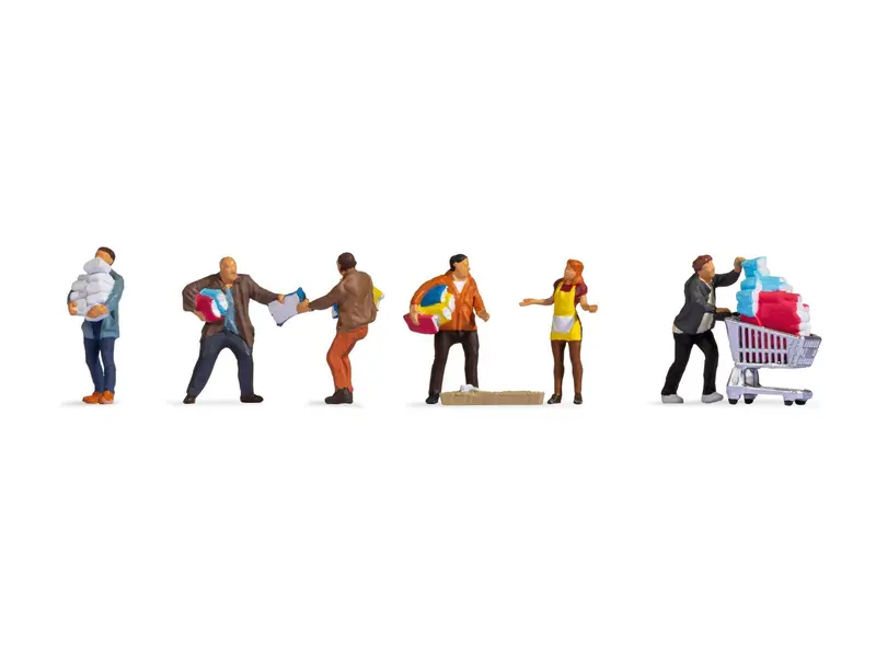 Noch 15519 - Figure Set - People Panic Buying (Ho Scale) 1