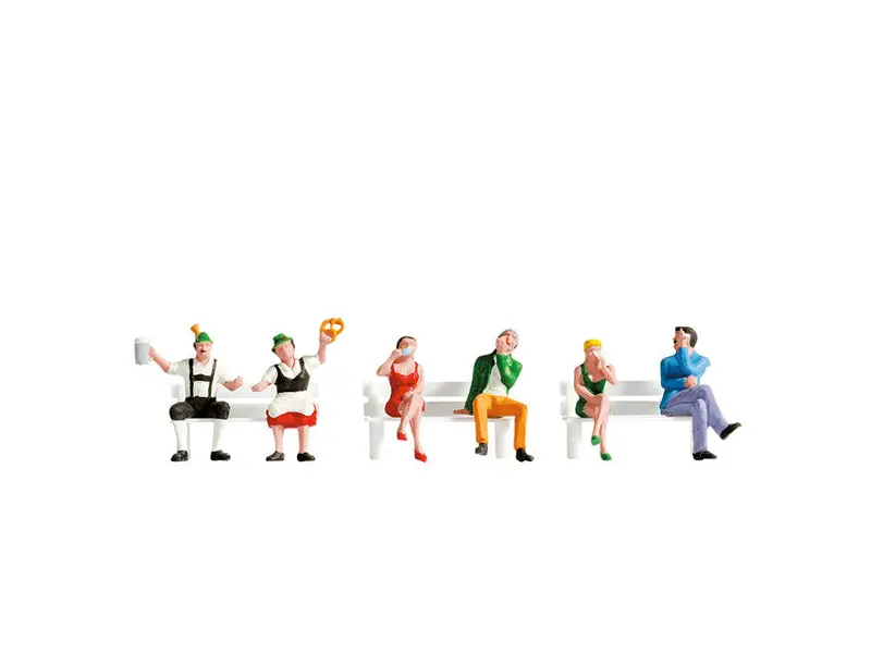 Noch 15536 - Figure Set - Sitting People Without Benches B (Ho Scale) 1