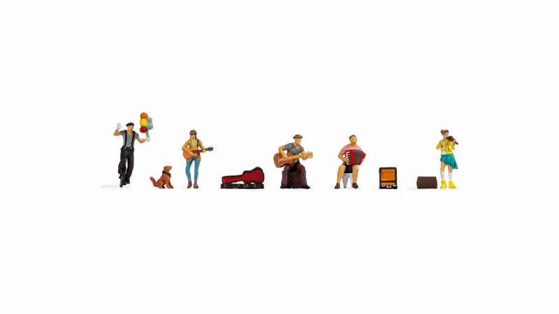 Noch 15597 - Figure Set - Street Performers (Ho Scale) 1