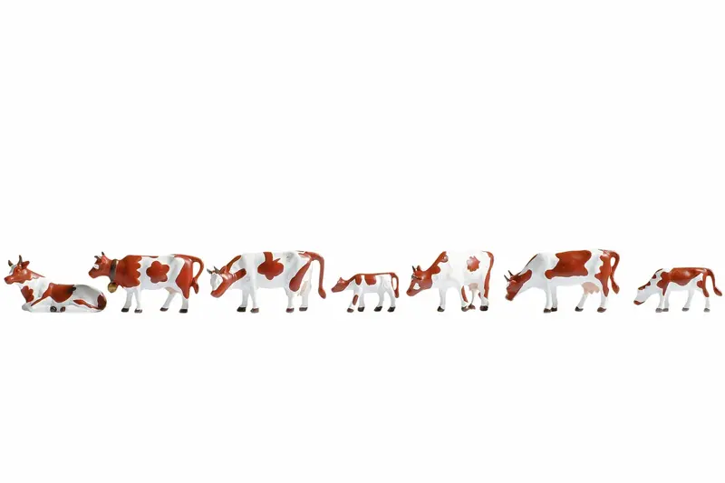 Noch 15723 - Cows - Brown/White (Ho Scale) 1