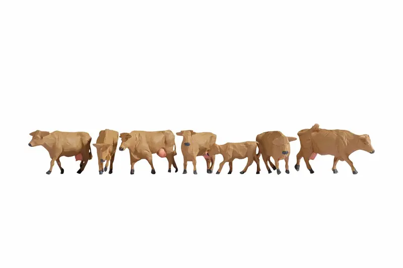 Noch 15727 - Figure Set - Cows - Brown (Ho Scale) 1