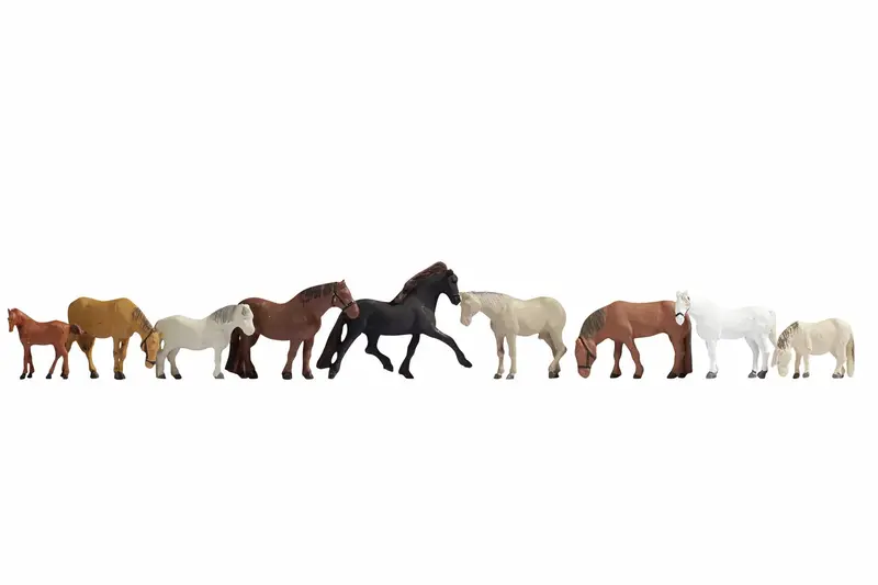 Noch 15761 - Figure Set - Horses (Ho Scale) 1