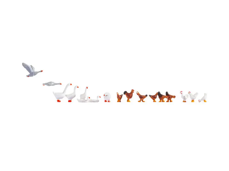Noch 15772 - Figure Set - Chicken And Geese (Ho Scale) 1