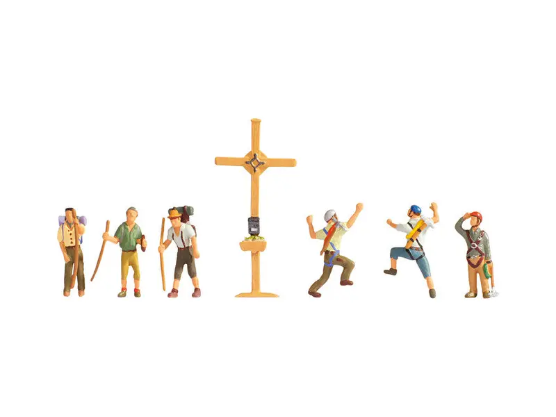 Noch 15874 - Figure Set - Mountain Hikers With Cross (Ho Scale) 1
