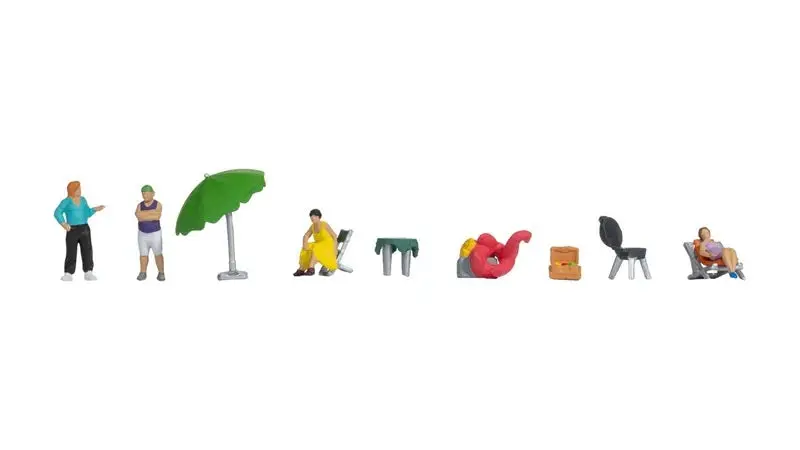 Noch 15877 - Figure Set - Camping Trip (Ho Scale) 1