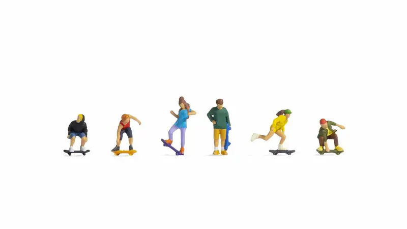 Noch 15889 - Figure Set - Skateboarders (Ho Scale) 1