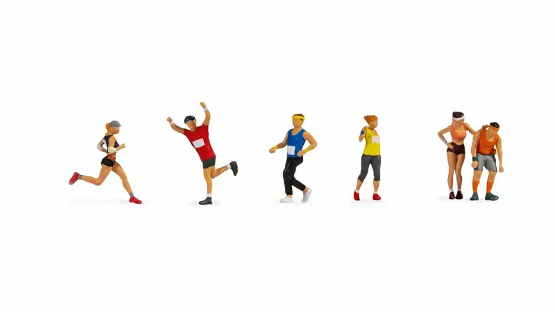 Noch 15890 - Figure Set - Marathon Runners (Ho Scale) 1