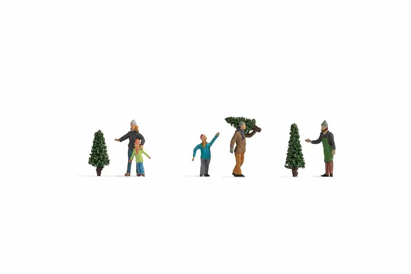 Noch 15927 - Figure Set - Selling Christmas Trees (Ho Scale) 1