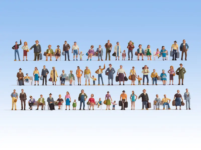 Noch 16070 - Mega Economy Figures Set - 60 Figures (Ho Scale) 1