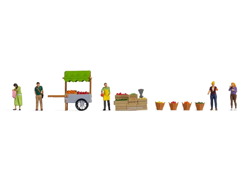 Noch 16226 - Figure Theme World - Fruit Stand (Ho Scale) 1