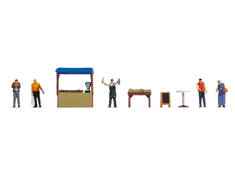 Noch 16228 - Figure Theme World - Fish Stand (Ho Scale) 1