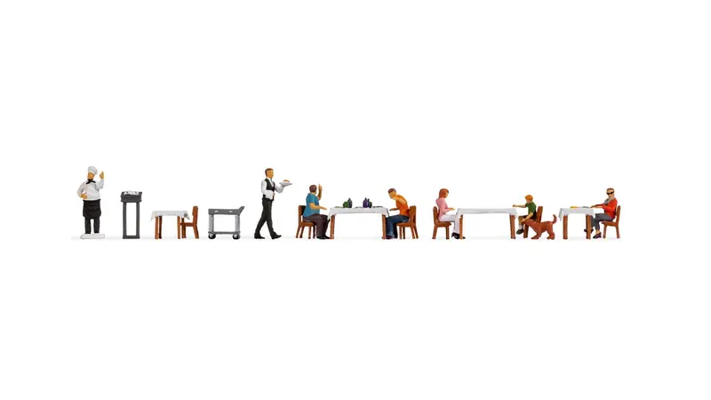 Noch 16246 - Figure Theme World - Restaurant (Ho Scale) 1