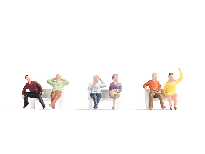 Noch 18132 - Figure Set - Sitting People Without Benches (Ho Scale) 1