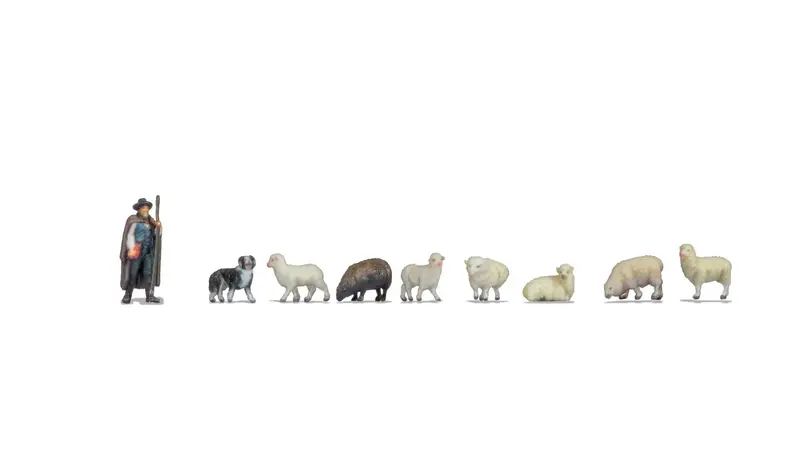 Noch 35740 - Sheep And Shepherd (N Scale) 1