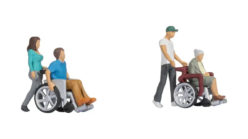 Noch 36552 - Figure Set - Wheelchair Drivers (N Scale) 1