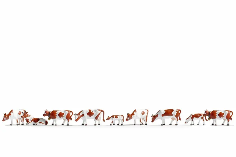 Noch 36723 - Cows - Brown/White (N Scale) 1