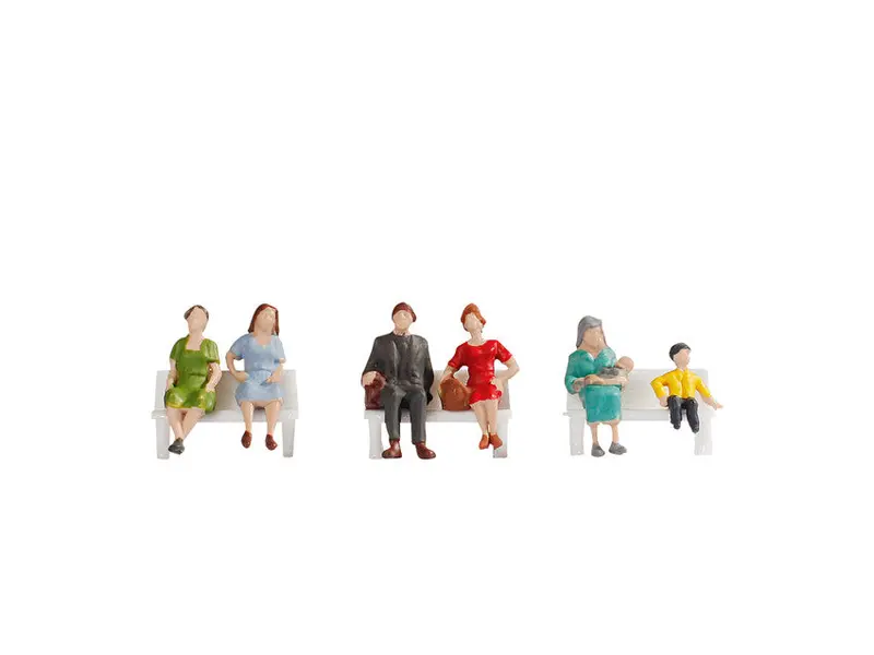 Noch 38131 - Hobby Figures - Sitting People (Without Benches) (N Scale) 1
