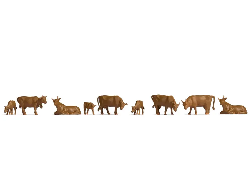 Noch 38216 - Figure Set - Brown Cows (N Scale) 1