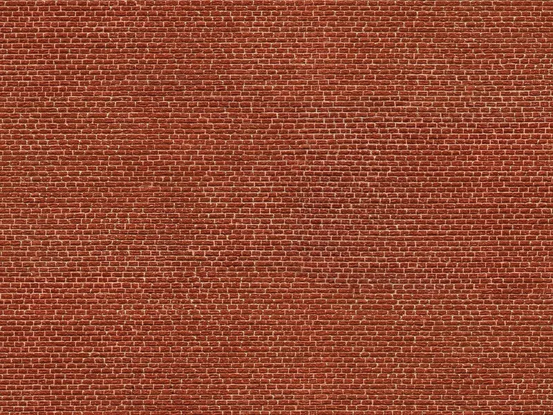 Noch 56610 - Cardboard Sheet “Clinker” Red (Ho Scale) 1