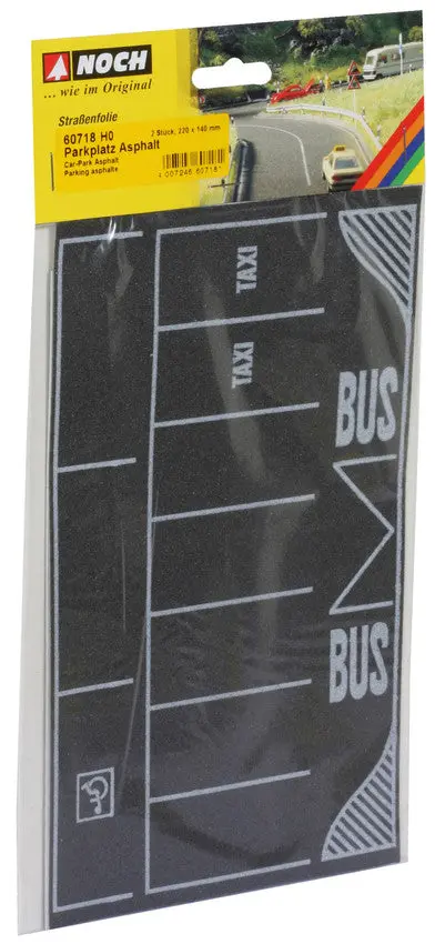 Noch 60718 - Car Park Asphalt 2Pc (22 X 14Cm Each) (Ho Scale) 1