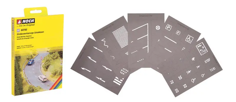 Noch 60745 - Street Marking Templates (Ho Scale) 1