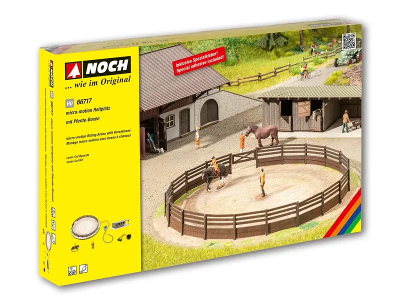 Noch 66717 - Micro-Motion Riding Arena With Horseboxes (Ho Scale) 1
