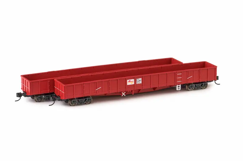 Nocy Open Wagon, Nocy09/Nocy41 Sra Red Post 1979 (N Scale) Twin Pack 1