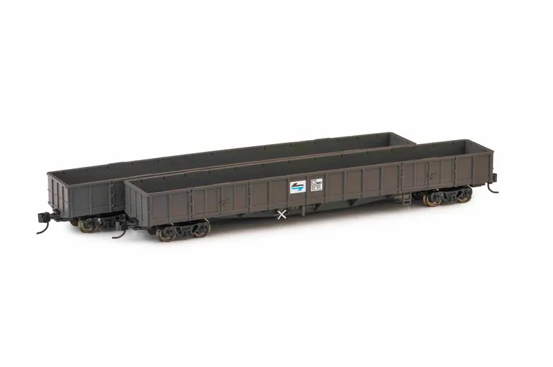 Nocy Open Wagon, Nocy52/Nocy102 Ptc Black With L7 Post 1979 (N Scale) Twin Pack 1