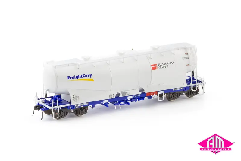 Nphh Cement Hopper, Freightcorp/Australian Cement White/Blue With Fc/Ac Logos, 4 Car Pack Nph-4 (Ho Scale) 1