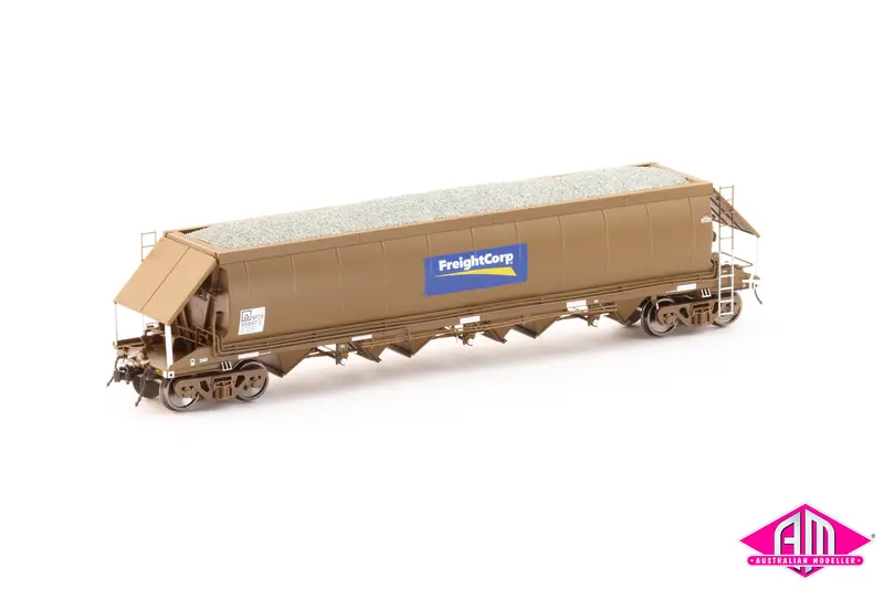 Npzh Gravel Hopper, Freightcorp Wagon Grime With Freightcorp Logos - 4 Car Pack (Nqh-3) 1