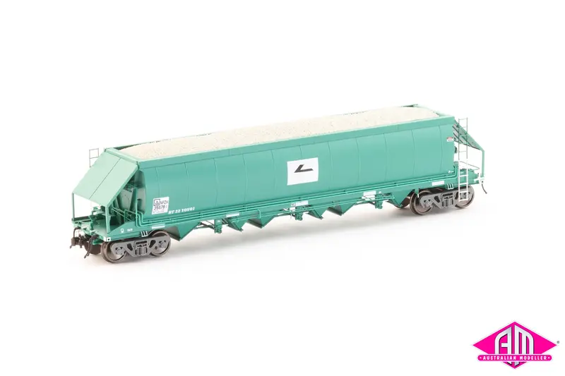 Npzh Limestone Hopper, Freightcorp Faded Ptc Blue #1 With Faded L7 - 4 Car Pack (Nlh-1) 1