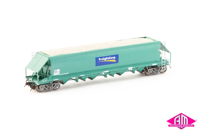 Npzh Limestone Hopper, Freightcorp Faded Ptc Blue #1 With Freightcorp Logos - 4 Car Pack (Nlh-3) 1