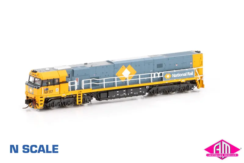 Nr Class Locomotive Nr117 National Rail With Large Side Numbers - Orange & Grey (Nnr-2) N-Scale 1