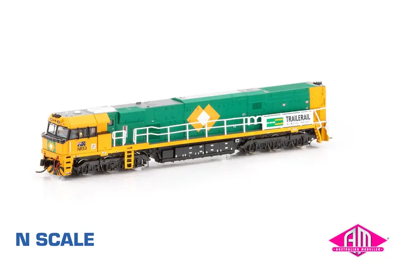 Nr Class Locomotive Nr53 Trailerail With Large Side Numbers - Orange & Green (Nnr-5) N-Scale 1