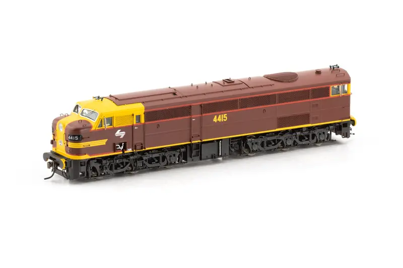 Nsw 44 Class Locomotive 4415 Mk1 Indian Red With Red Lining & White L7 (44-7) Ho Scale 1