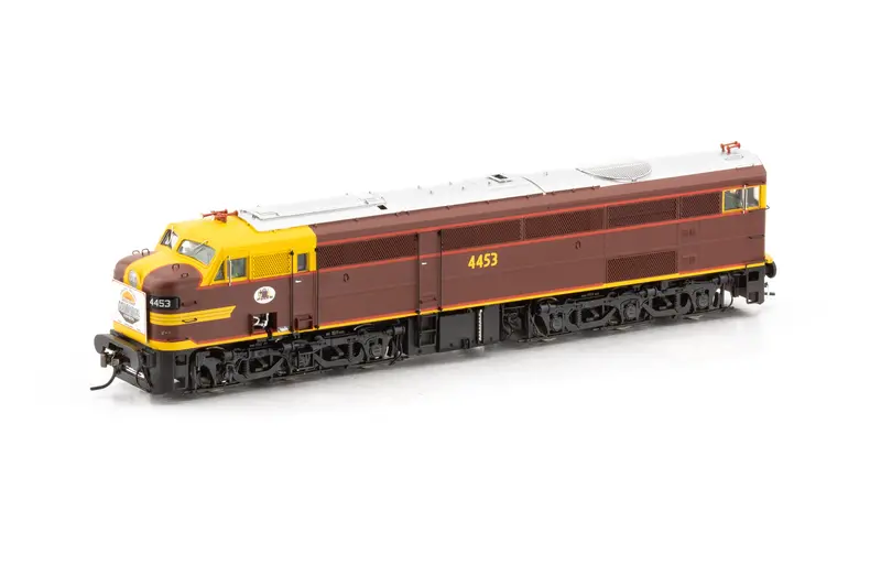 Nsw 44 Class Locomotive 4453 Mk1 Indian Red With Red Lining, Duck Egg Logo, Single Marker Lights & Gcm Plate (44-4) Ho Scale 1