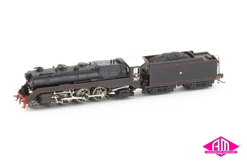 Nsw C38 Class Locomotive - 3827 Black Red Lining (N Scale) 1