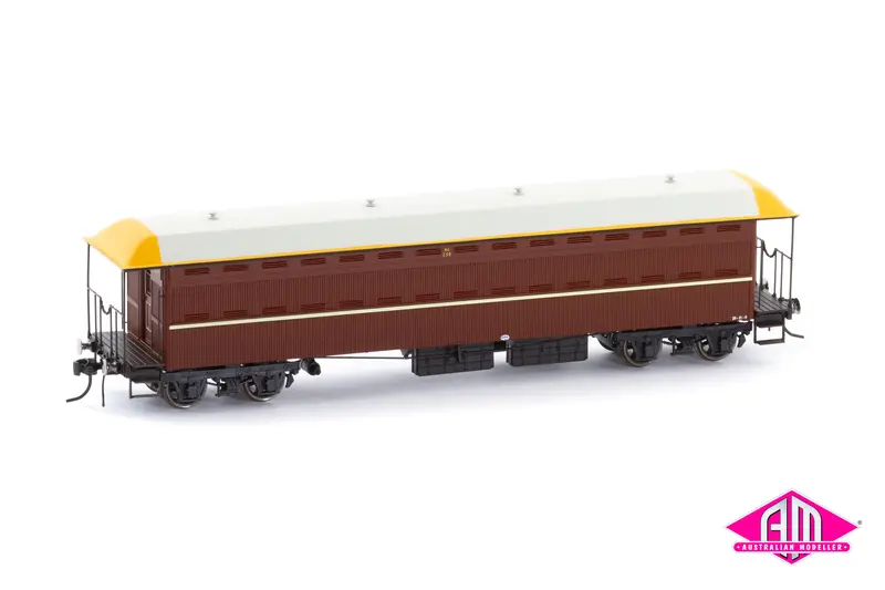 Nswgr End Platform Car Rg 250 Greyhound Car Indian Red Fo061 (Single Car) Ho Scale 1