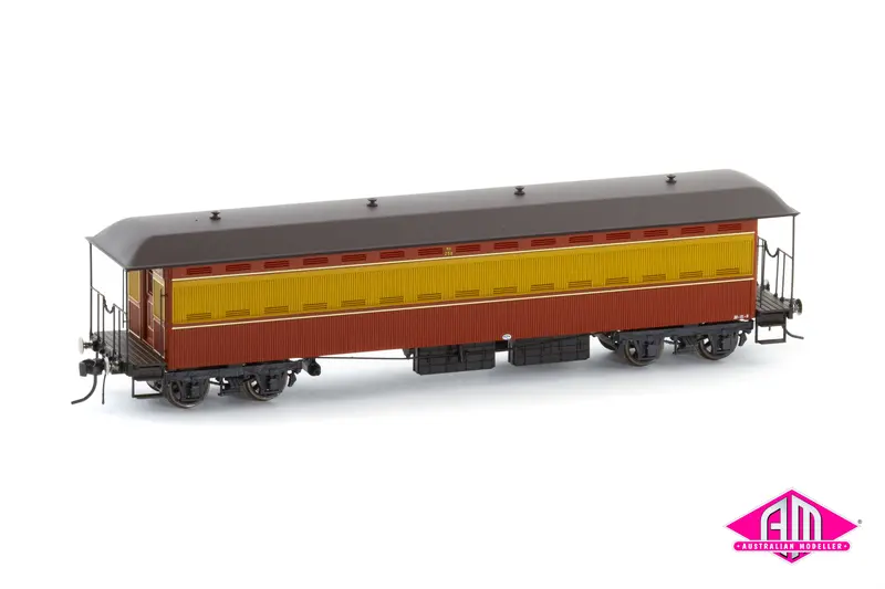 Nswgr End Platform Car Rg 250 Greyhound Car Red & Russet Fo060 (Single Car) Ho Scale 1