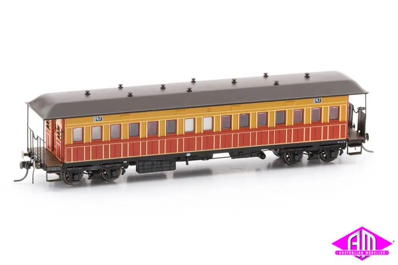 Nswgr End Platform Cars Set 97 Red & Russet Full Lining Fo032 (4 Car Set) 1