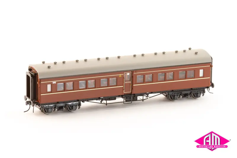 Nswgr Fg Independent Passenger Carriages Indian Red Fg670, & Fg689 (2 Car Set) Ho Scale Fg005 1