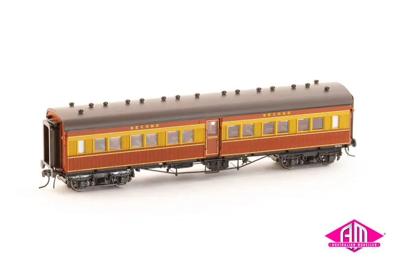 Nswgr Fg Independent Passenger Carriages Venetian Red & Russet Fg659, & Fg670 (2 Car Set) Ho Scale Fg002 1